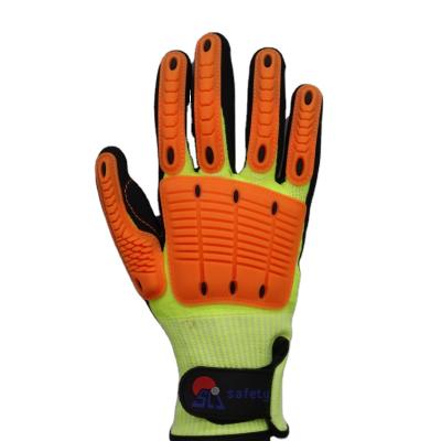 China Customized Design Cut Resistance Protection Anti Impact Mechanic Nitrile Coated Glove S-XL for sale