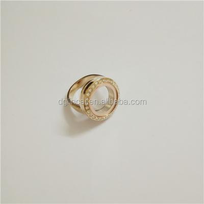 China Stainless Steel Stainless Steel Glass Round Pendant Floating Rings for sale