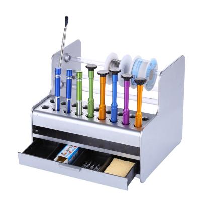 China Multifunctional Repair Tools Toolbox with Holes Maintenance Accessories Stretch Storage Box Mobile Phone Screwdriver Tweezers for sale