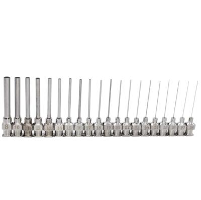 China Industry 1/4in 1/2in 1in Stainless 2/3in Glue Tips Industrial Dispensing Flat Blunt Needles for sale