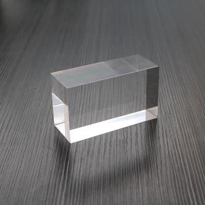 China High Transparency Eco - Friendly Finished Clear Acrylic Solid Block Risers 2x2x3 Inch Display Blocks for sale