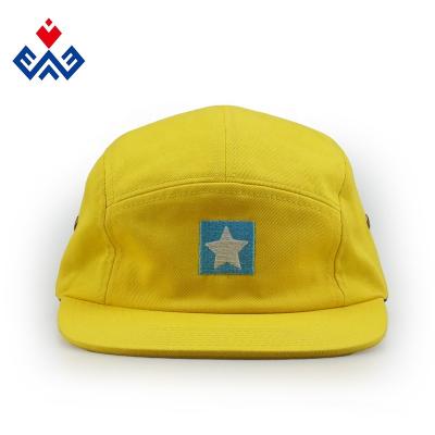 China Custom 5 Panel JOINT Hat Unstructured Flat Brim Baseball Cap Custom Hat With Leather Strap for sale