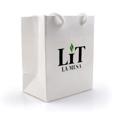 China Handmade Wholesales Custom Logo Printed Cheap Take Away Food Packaging Shopping Paper Bag for sale