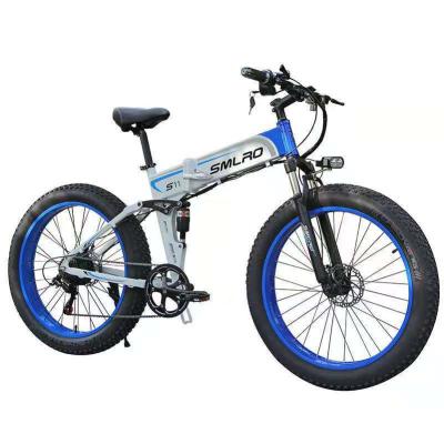 China Aluminum Alloy New Arrival 26 Inch 48V Lithium Battery Power Adult Chopper Beach Cruiser E Bikes Foldable Electric Bicycle 2021 for sale