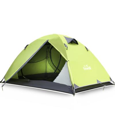 China Extended Type Aluminum Outdoor Double Pole Camping Tent 2 People for sale