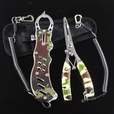 China Factory Sales Lightweight Fly Fishing Control Device Pliers Combination Black Equipment Fishing Supplies Multi Function Fishing Control Set for sale