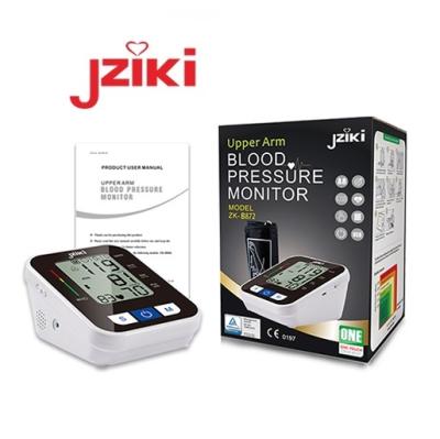 China JZIKI Field Medical CE Large LCD Screen Automatic Rechargeable Electronic Digital Sphygmomanometer Arm Blood Pressure Monitor for sale