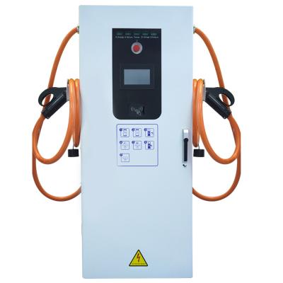 China Inside Outside EV Charger DC 60kw 120kw CCS Chademo Type2 EV DC Battery Electric Vehicle Car Manufacturers Charging Station for sale