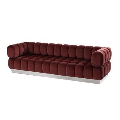 China Modern Designer's Luxurious Tofu Multi-Person Fabric Sofa for sale