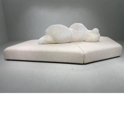 China Modern Large Polar Bear Sofa Arc Special Shaped Personality Fabric Package Corner Sofa for sale