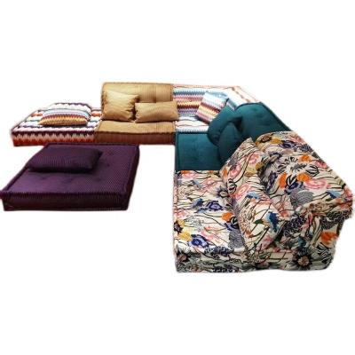 China French modular mahjong module sofa furniture designer villa living room color sofa combination for sale