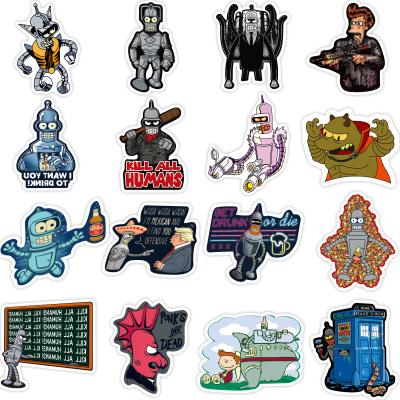 China Decorative Sticker 74 Pieces Flying out of the Future Cartoon Graffiti Stickers Waterproof Luggage Stickers Fashion Brand Luggage Stickers for sale