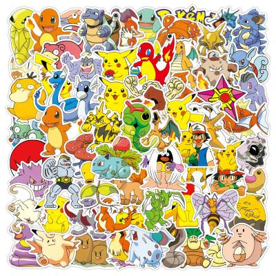 China Decorative Sticker 80 Pet Elf Stickers Trolley Case Stickers Cute Waterproof Guitar Skateboard Pikachu Graffiti Stickers for sale