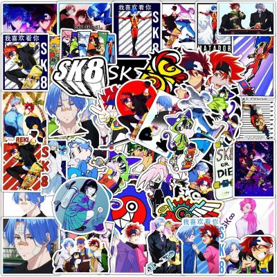 China Decorative Sticker Custom 50pcs  Sk8 Graffiti Stickers Balance Car Skateboard Car Decoration Sticker Wholesale for sale