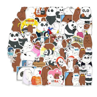 China Cartoon Sticker 50 Panda cartoon handbook graffiti stickers DIY suitcase notebook mobile phone tablet decoration for sale