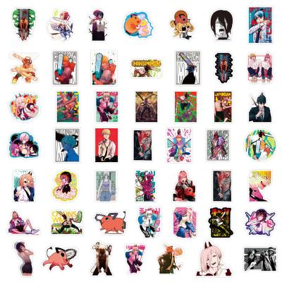 China Easy 100pcs anime cartoon chainsaw man doodle PVC waterproof sticker pack notebook skateboard scrapbook for sale