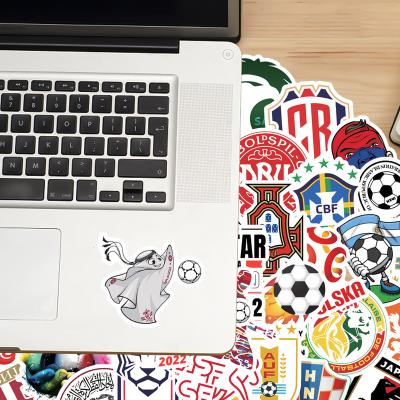 China Waterproof+Eco-friendly 50pcs Qatar 2022 World- Cup Stickers Soccer Team Emblem Suitcase Handbook Laptop Sticker Waterproof for sale