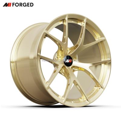 China Sport MN Forged 5x112 19x10 ET +12 19x11 ET +22 CB PAR 66.5MM Brushed Gold Forged Wheels For BMW M3 M4 330I High Performance Track Wheels for sale