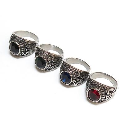 China Wholesale Fashion New Vintage Fashion Adjustable Gemstone Rings Jewelry Punk Ring Men Hip Hop Punk Adjustable Ring for sale