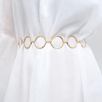 China Romantic Fashion Personalized Simple Circle Waistline Belt Women Geometric Female Vintage Body Chain for sale