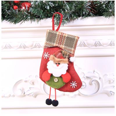 China Wholesale Baby Embroidered Mini Christmas Stocking Knitted Plush Christmas Stocking Christamas Decoration Mini for sale