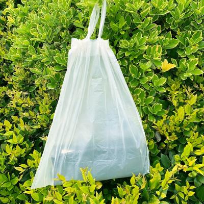 China American Style Biodegradable Cornstarch Disposable Drawstring PLA PBAT Compostable Waste Bag On Roll for sale