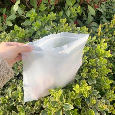 China Moisture Proof Compostable Pla Pbat Corn Strach 100% Plastic Garment Ziplock Garment Bags Compostable With Ziplock for sale