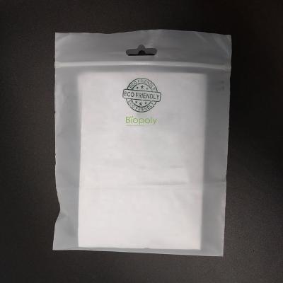 China 100% Eco Biodegradable BPA Free Ziplock Bag Compostable Zipper Bags Tote Hole for sale