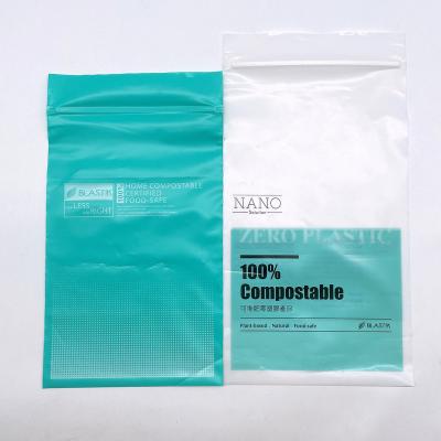 China Biopoly BIODEGRADABLE 100% biodegradable and compostable plastic zipper zipper bag for sale