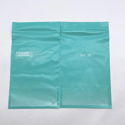 China Hot Sale Wholesale Price BIODEGRADABLE Logo Printing Custom Biopoly Pla and Pbat Frosted Poly Plastic Zipper Bags for sale