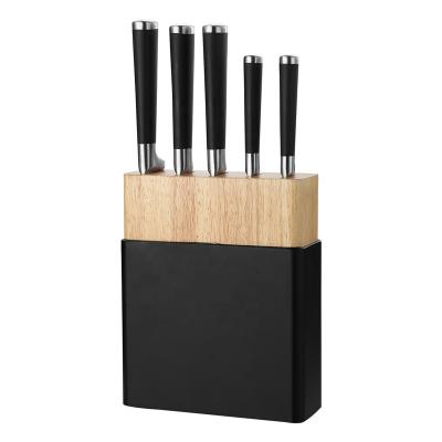 China Minimalist Kitchen Knife Set Of 6 Handle Stainless Steel Hollow Knife Paring Chef Knives Meat Knife for sale