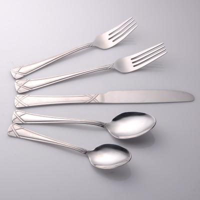 China Sustainable Stainless Steel Knife, Fork And Spoon Single Silver Western Food Tableware Four Sets for sale