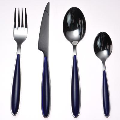 China Sustainable Plastic Stainless Steel Handle Dinnerware Set For Hotel Restaurant for sale