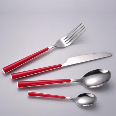 China Sustainable Hotel Special Stainless Steel Dinnerware Set ABS Handle Custom Wholesale for sale