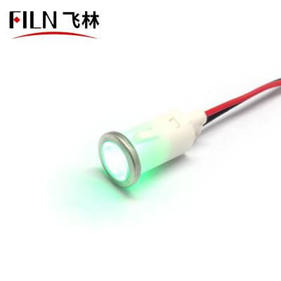 China Sports Stadiums FILN 12.5mm 220v 110v 24v Yellow Green Green Pilot Indicator Light Led Indicators for sale