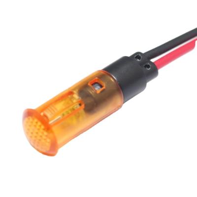 China FL1P-8QW-2 8mm 120v machine green red white amber plastic 220v 12v led pilot light with 20cm cable for sale