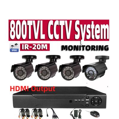 China OTHER 4CH HD DVR KIT CCTV Camera System 800tvl cctv camera surveil remote surveillance camera recorder for sale