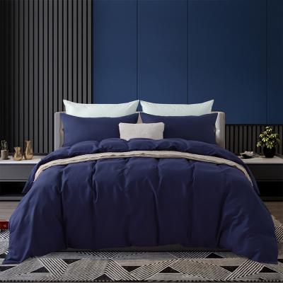 China Wholesale Nondisposable Ruikasi RKSB-0003-15 Navy Color Duvet Bedding Set Custom Bedding Set Duvet Cover Set for sale