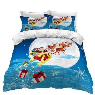 China Nondisposable Marry Christmas 3D Digital Printing Custom Design Duvet Cover Set Bedding Sets for sale