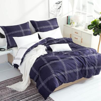 China Nondisposable Hot Sale Amazon Bedding Set 4pcs Stone Pattern Printing Duvet Cover Set for sale