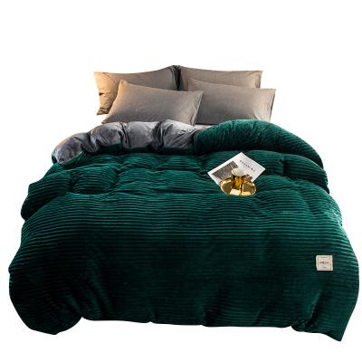 China Nondisposable Magical Warm Ruikasi Flannel Fleece Duvet Cover 4 PC Set, Sheet Set for sale