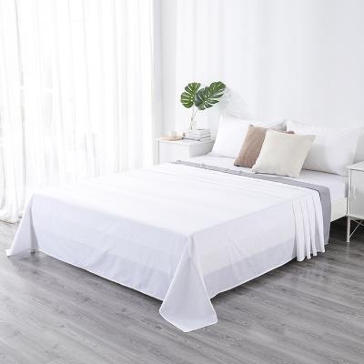 China RUIKASI RKSB-0300 Good Quality Disposable Soft Flat Sheet Coral Fleece Solid Color Queen Size Bed Sheet Without Pillowcase for sale