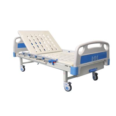 China Manual Easy Operate Medical Equipment Manual Stainless Steel Cheap Single Flip Hospital Bed for sale