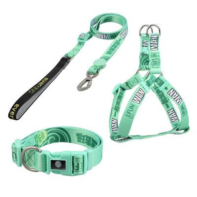 China Padded Dog Chain Arnes Perro Harness Set Correas Para Perros Dog Collar and Leash Set for sale