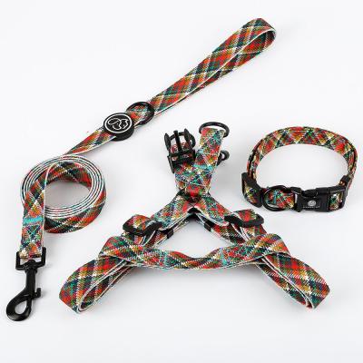 China Wholesale Padded Pet Collars Set For Dog Rope Leash And Adjustable Harness Set Customized for sale