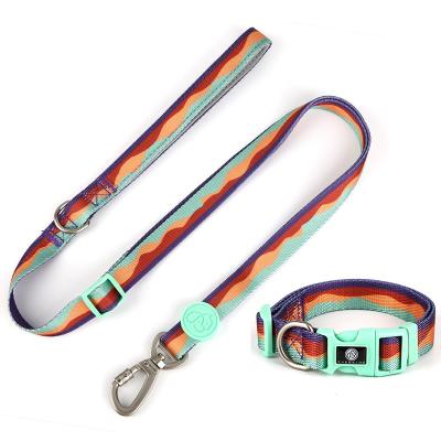 China Luxury Padded Dog Accessories Pet Retractable Collar And Leash Set Dog Leash Set For Walking Dog for sale