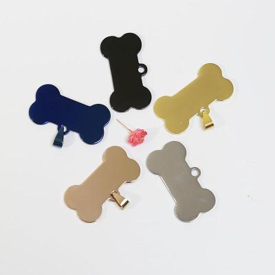 China Padded Custom Metal Dog ID Tag Engraved Logo Gold Dog Tags for sale