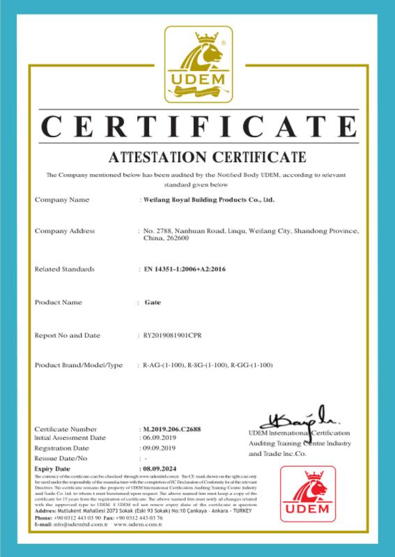 CE - Shandong Princeton Metal Products Co., Ltd.