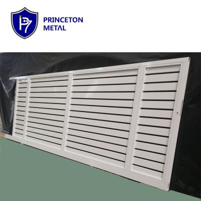 China Powder coating aluminum slat door for school, easily assembled facoty or hotel for sale