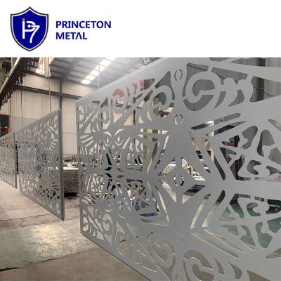 China Easily Assembled Aluminum Laser Cut Powder Coating Decorative Fence Panel Laser Cut Screen for sale